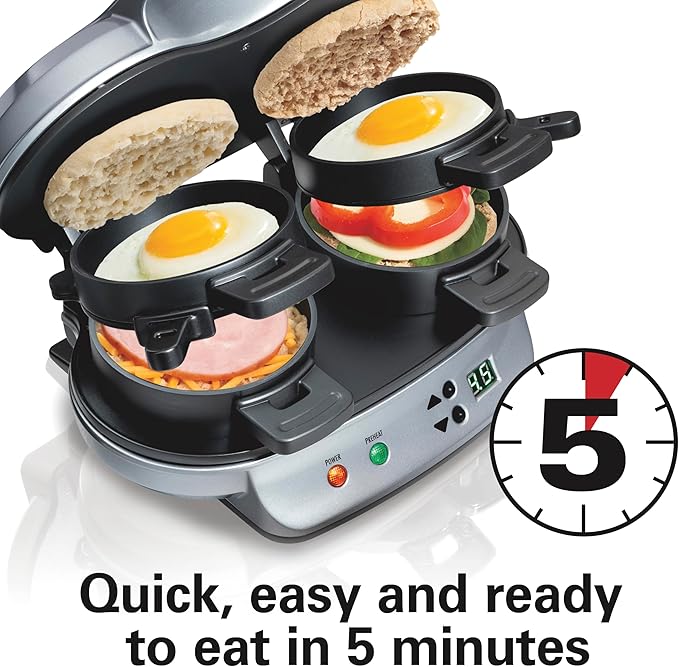 QuickBite™ Dual Breakfast Sandwich Maker
